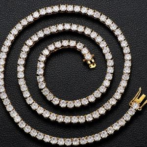 18k Gold Moissanite Tennis Necklace